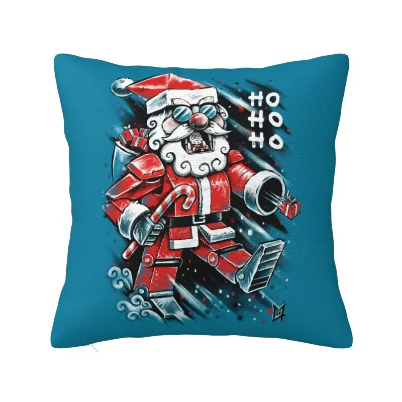 

Luxury Robot Santa Claus Cushion Cover Soft Merry Christmas Gift Xmas Throw Pillow Case