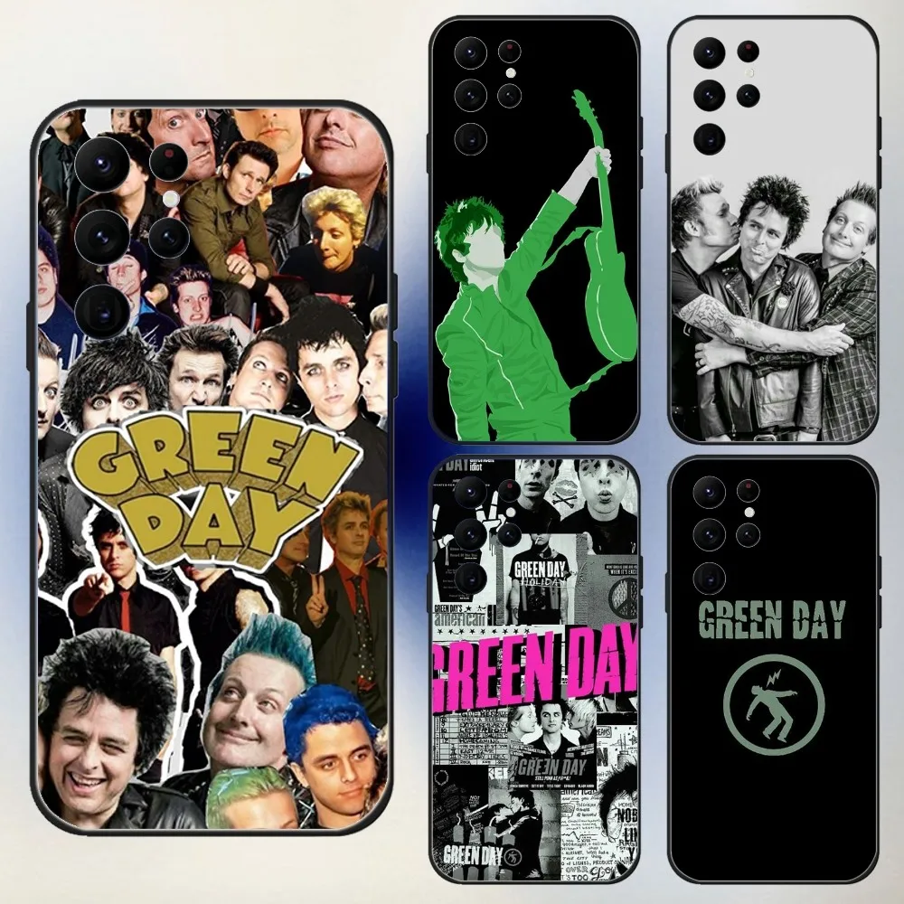 Band G-Green D-Day Phone Case For Samsung S24,23,22,30,21,10,9,Ultra,Plus,Lite,FE,5G Black Soft Case