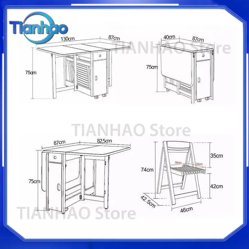 Mid Century Vintage Dining Table with Chairs for Elegant Dark Square Foldable Dining Tables Home Furniture