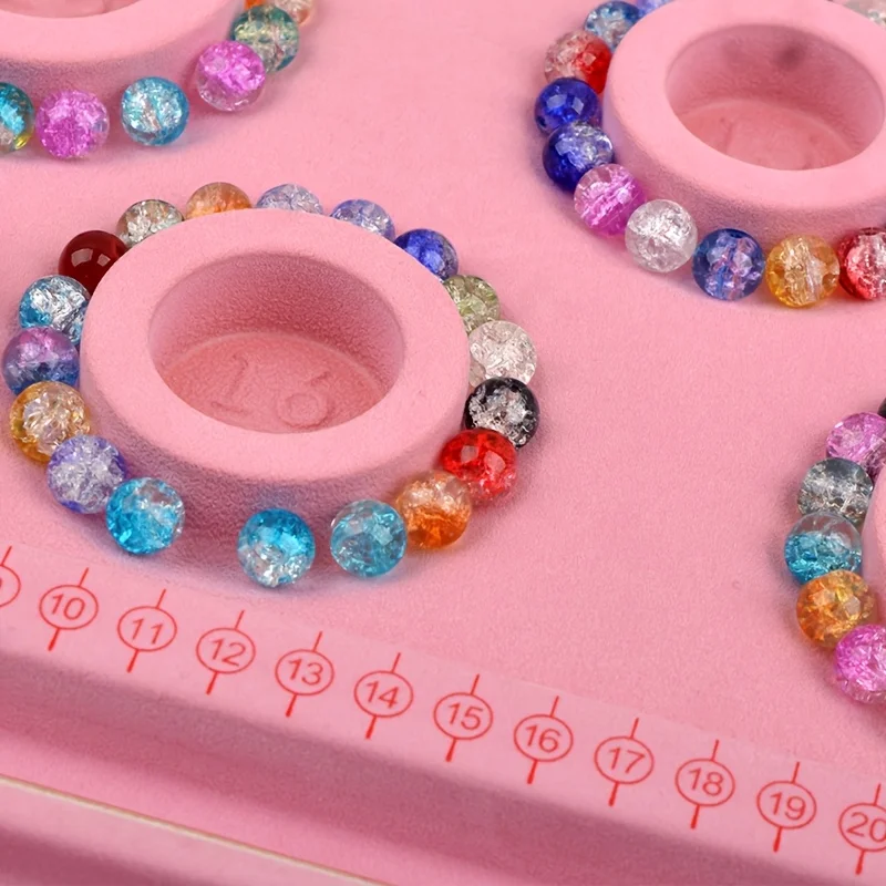 Bead Design Measuring Tray DIY Bracelet Jewelry Making Scale Display Plate For Beading Stringing view 3
