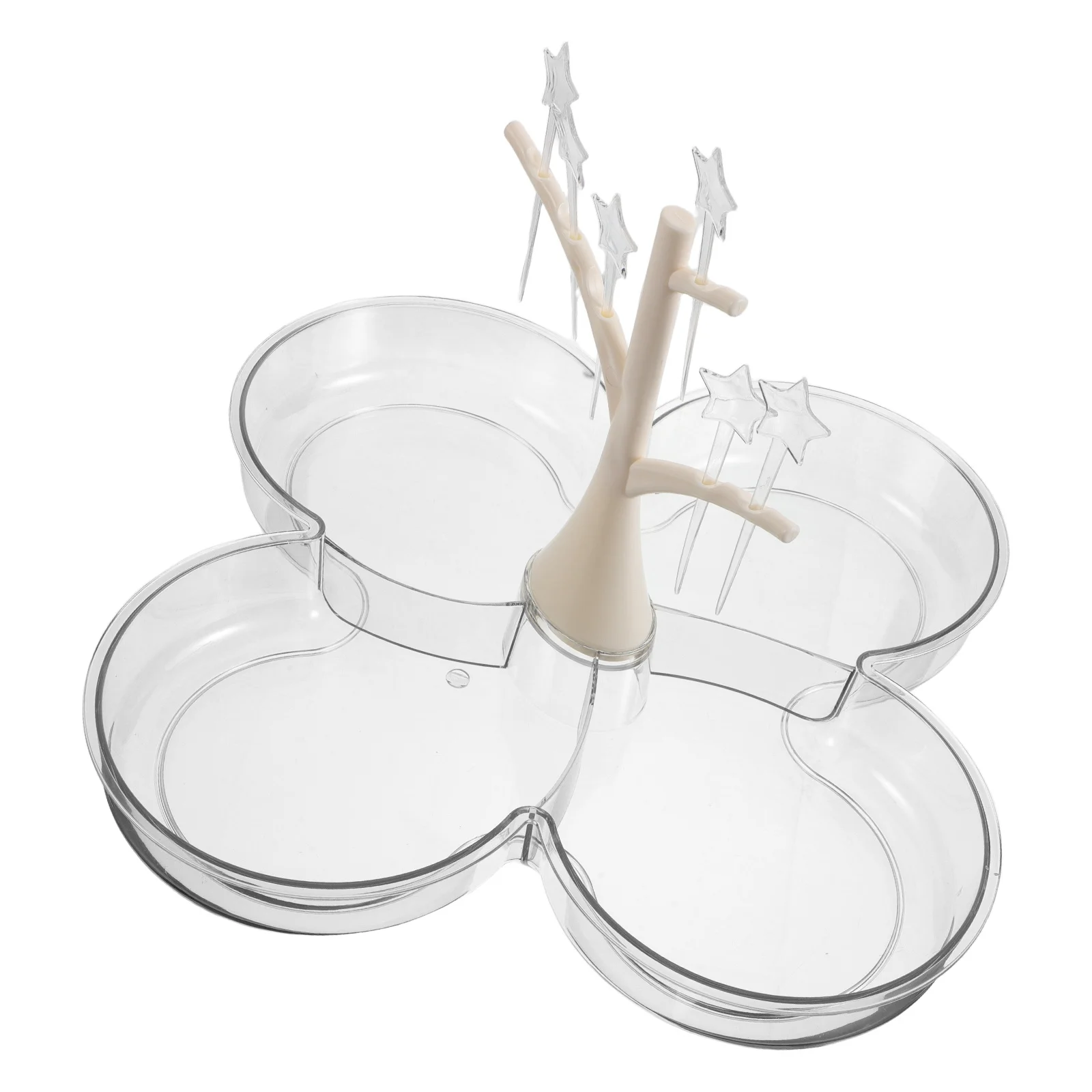 

Stylish Fruit Snack Plate Plastic Tray for Living Room Coffee Table Reception Desk Large Capacity Design Portable