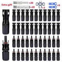 600/400/200/100/40/20/10 Uds Kit de conectores solares fotovoltaicos 1000V 30A conectores Solor de Panel para Cable PV/MC 2,5/4/6 mm2