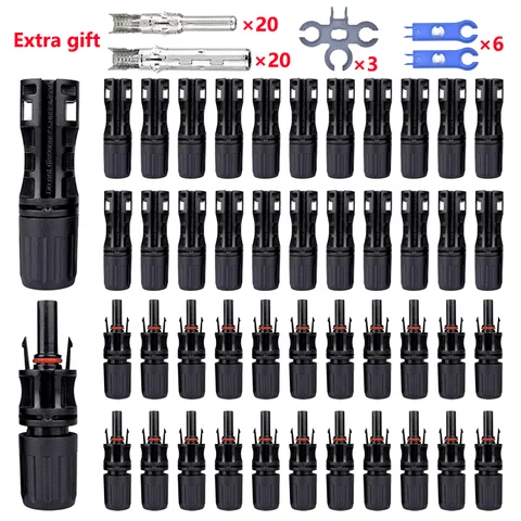 PV/MC 케이블용 태양광 커넥터 키트, 태양광 패널 커넥터, 1000V 30A, 2.5mm, 4mm, 6mm, 400 개, 200 개, 100 개, 40 개, 20/10 개 PV/MC 케이블용 태양광 커넥터 키트, 태양광 패널 커넥터, 1000V 30A, 2.5mm, 4mm, 6mm, 400 개, 200 개, 100 개, 40 개, 20/10 개