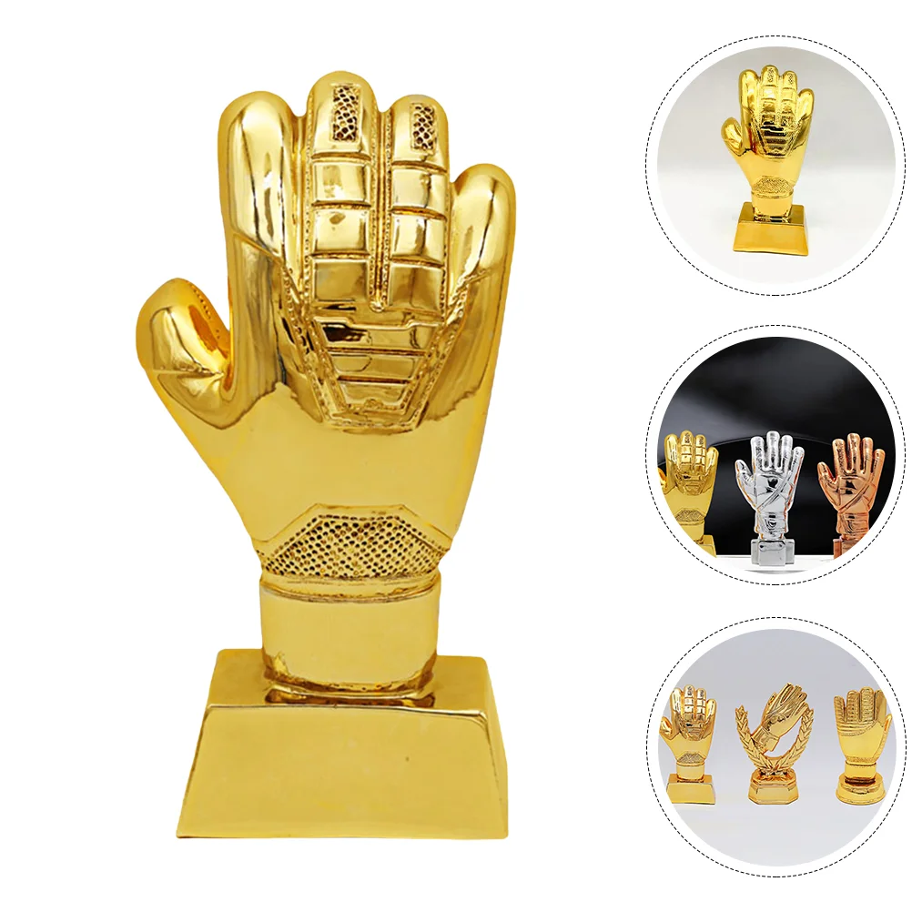 

Football Glove Trophy Decorative Wear Resistant School Award Soccer Toy Gloves Abs Competition Accessory Match Child