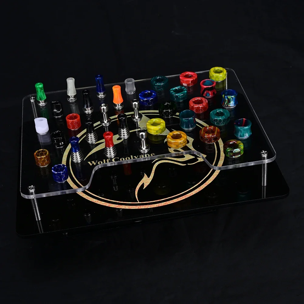 Wolfcoolvape بالتنقيط تلميح عرض منظم مكتب حامل حامل ل 510 و 810 Vape بالتنقيط نصائح التخزين والملحقات #5