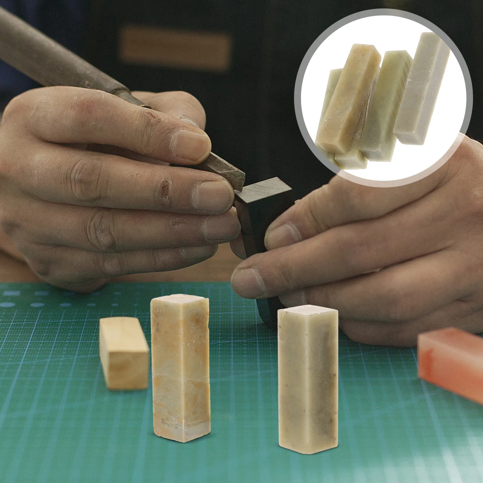 

Набор из 5 заготовок для гравировки печатей из камня Цинтянь для самостоятельного изготовления именных печатей, каллиграфии, рисования, декоративных традиционных печатей и рукоделия