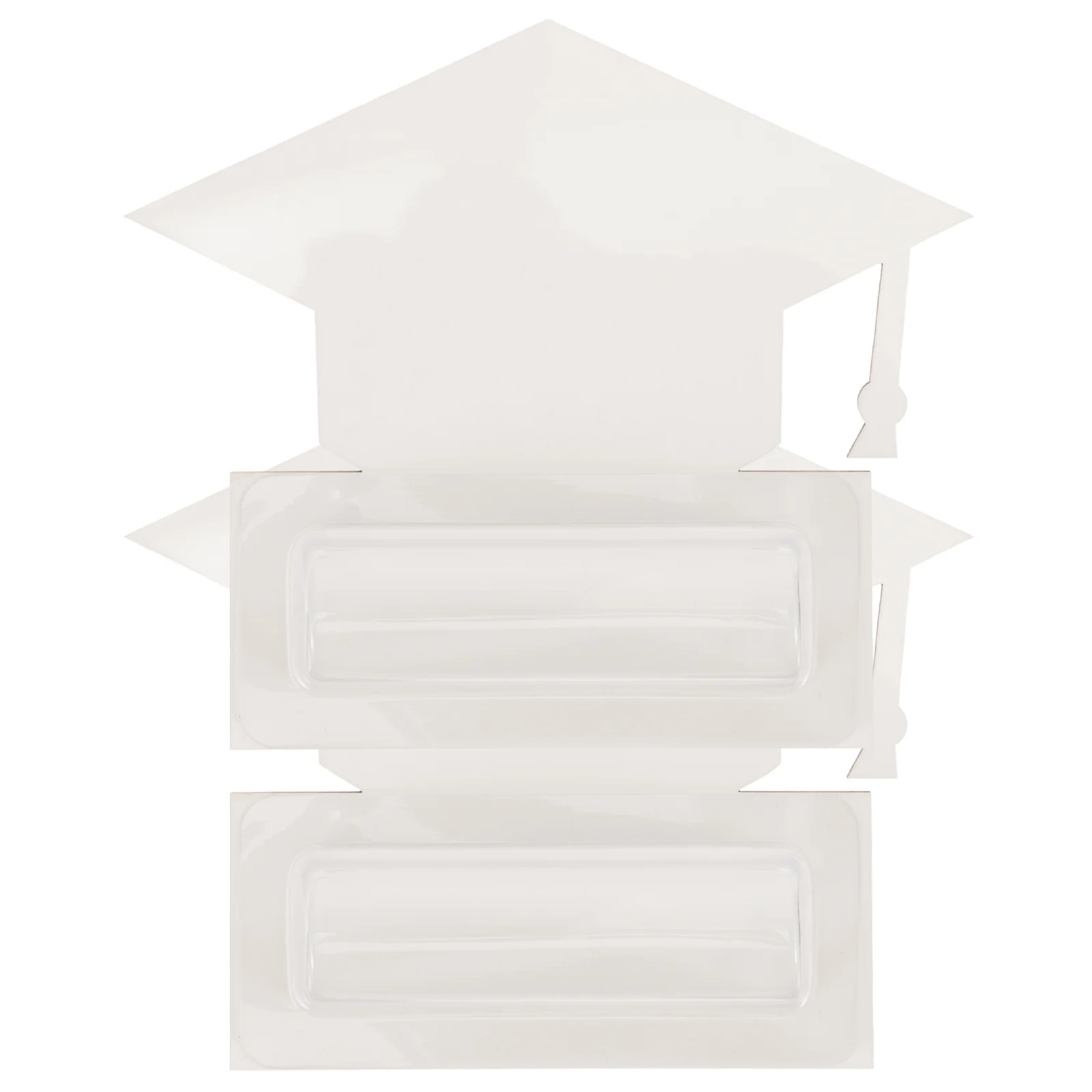 

2Pcs Graduation Cap Sublimation Blank Cards DIY Gift Card Holder Clear Cash Holder Lip Balm Festival Blessing