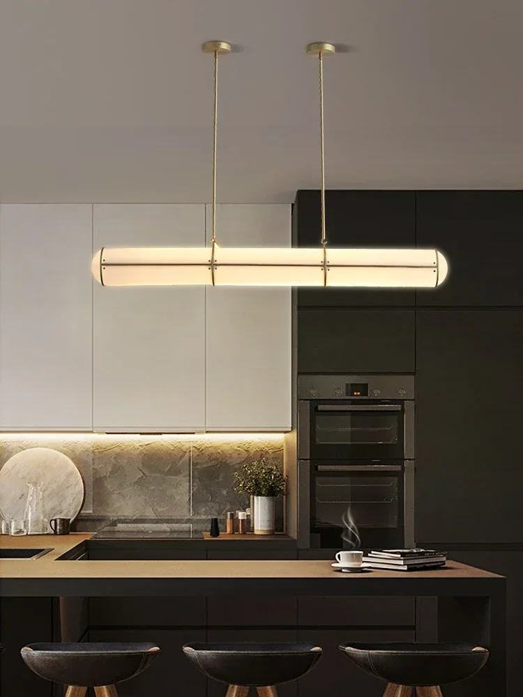 

2025 Minimalist Design LED Lights Modern Long Acrylic Ceiling Chandelier For Dining Room Kitchen Bar Luxury Home Interior Decora