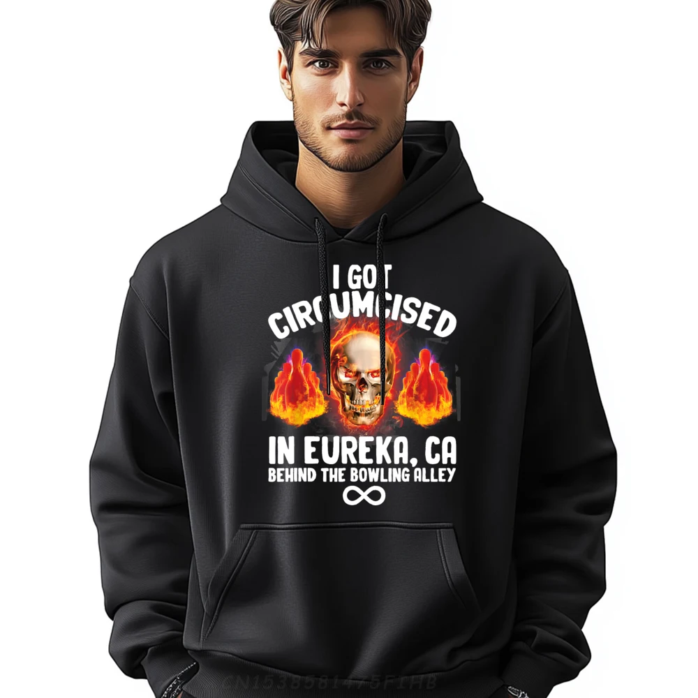 

Slogan Circumcised Bowling Oddly Specific Humor Round Collar Hoodies Christmas Hoodies Long Sleeve Dad Retro Normal Hoodies