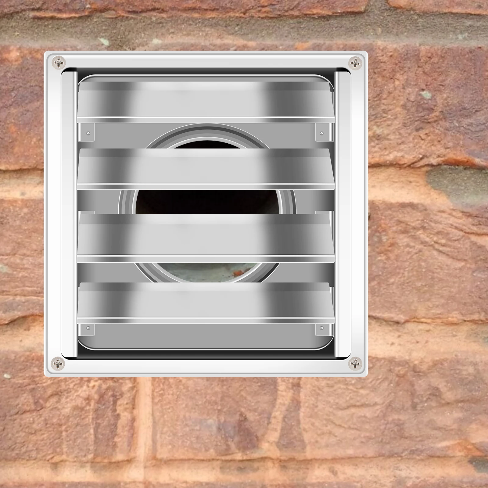 

Крышка вентиляционного отверстия для сушилки, настенная крышка из нержавеющей стали для выхлопных газов с 4 винтами, погодозащищенная наружная настенная Крышка для вентиляционного отверстия, сушилка с защитой от ржавчины