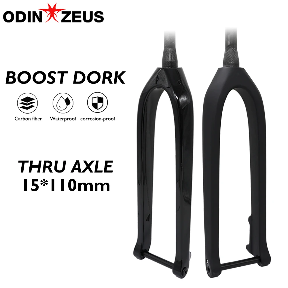 

ODINZEUS MTB Boost Карбоновая жесткая вилка 27.5/29 дюймов, ось 15x110 мм, коническая, под дисковый тормоз, для горного велосипеда