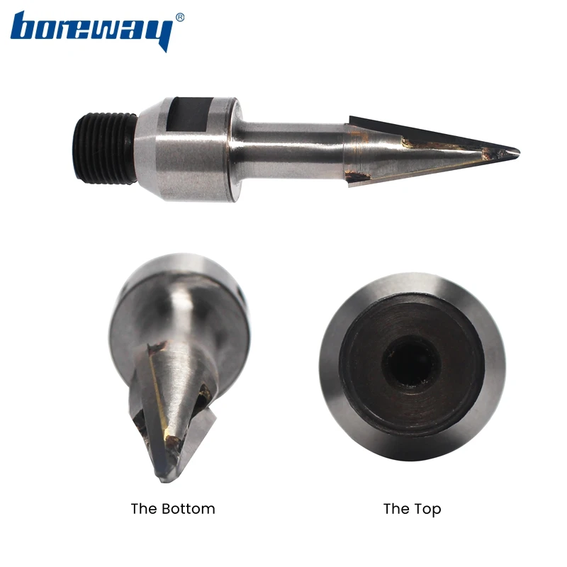 Boreway 1PC CNC Conic Mill D3 Milling Cutter Tool With 1/2" Gas Thread For Granite Marble Stone Caving Engraving For CNC Machine