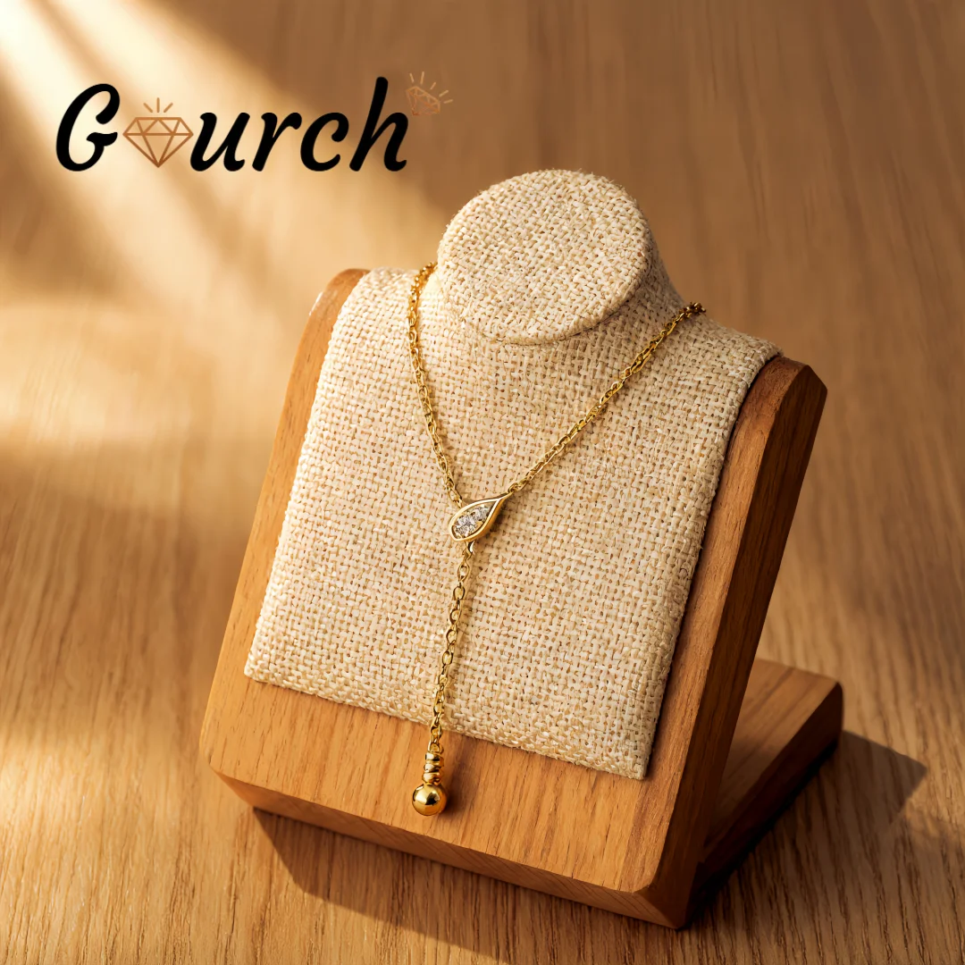 

Gourch Y-Shape Moissanite Pendant Necklace S925 Sterling Silver Gold Plated Minimalist Luxury Collarbone Chain Dainty Jewelry