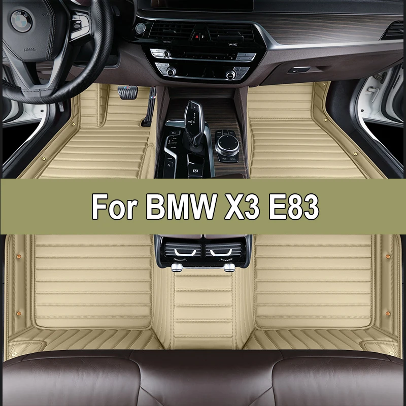 

Custom Bilayer Color Car Floor Mats for BMW X3 E83 2003-2010 F25 2011-2017 G01 2018-2023 100% Fit Interior Car Accessories