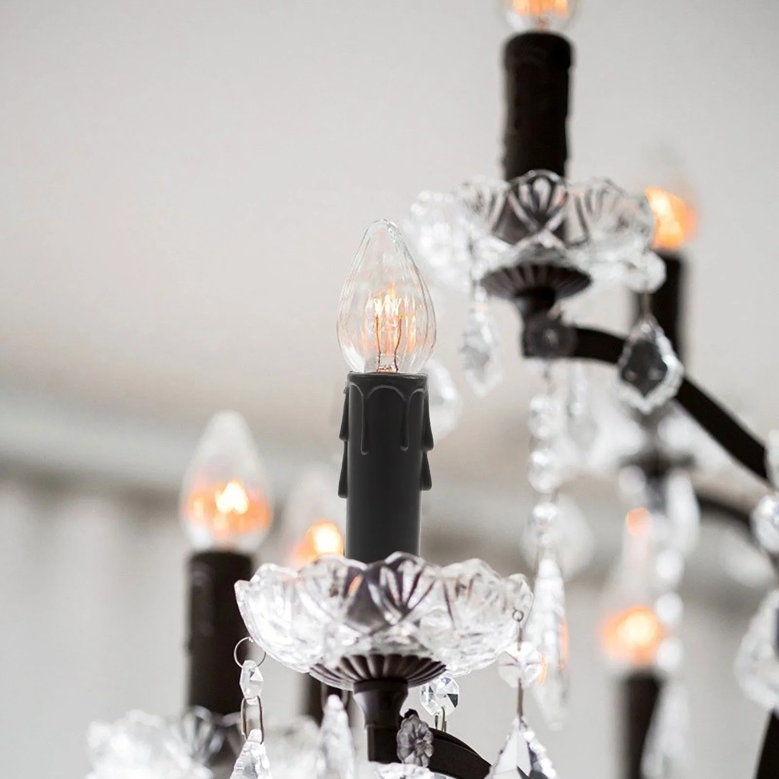 

Covers Tube for Chandelier Ceramics Black Accessories
