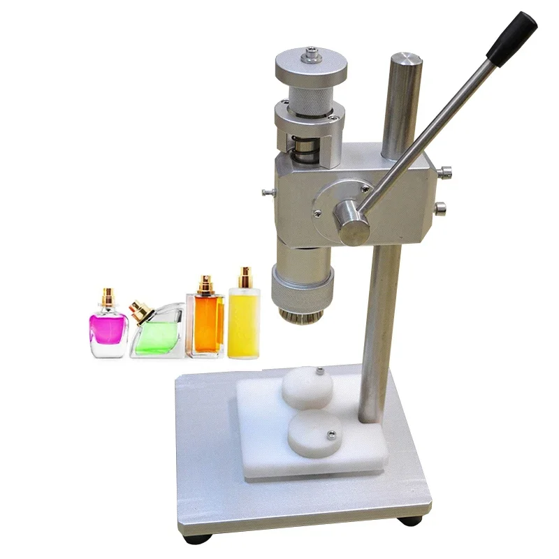 Manual Perfume Capper Lid Locking Sealer Sprayer Collar Metal Glass Bottle Press Crimping Machine