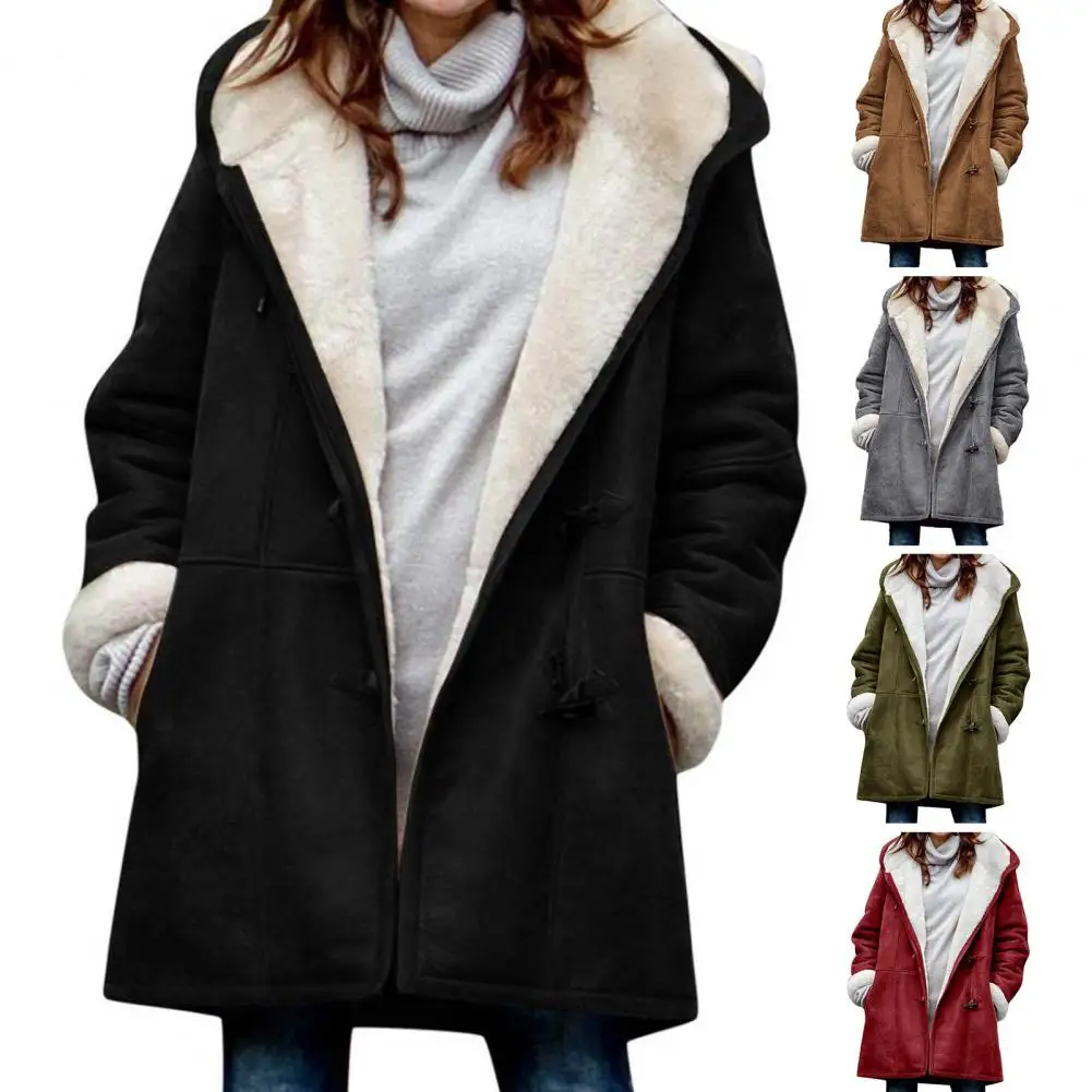 2024 New Fashion Long Winter Coat Women Clothing Wool Liner Hooded Parkas Slim With Fur Collar Warm Winter Jacket Women