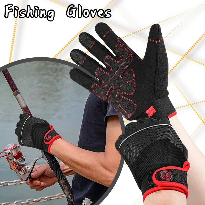 

Перчатки для рыбалки 1 пара, профессиональные нескользящие перчатки для защиты от УФ-лучей для мужчин и женщин