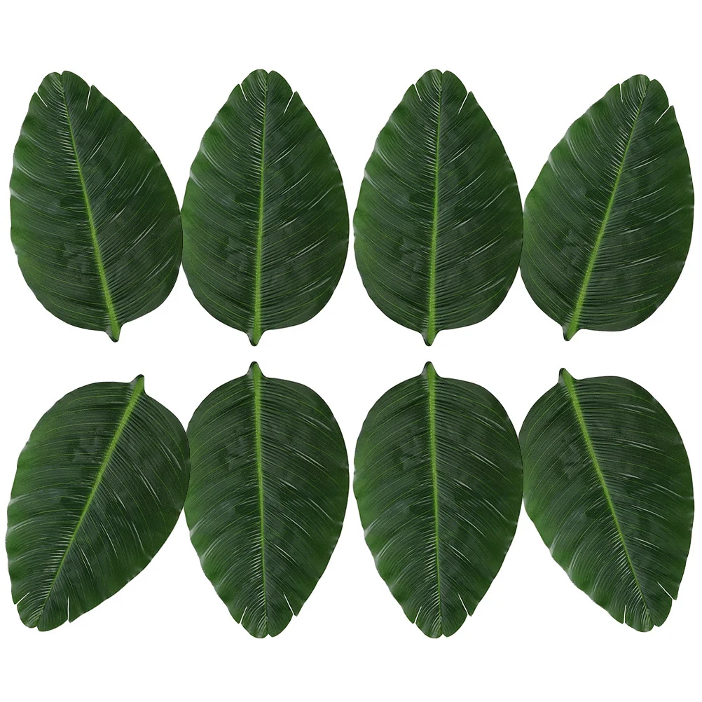 8 Uds. Manteles Individuales de hojas, tapetes de mesa con diseño de hojas de plátano, almohadillas de aislamiento térmico, cojín decorativo para mesa para comedor, decoración del hogar