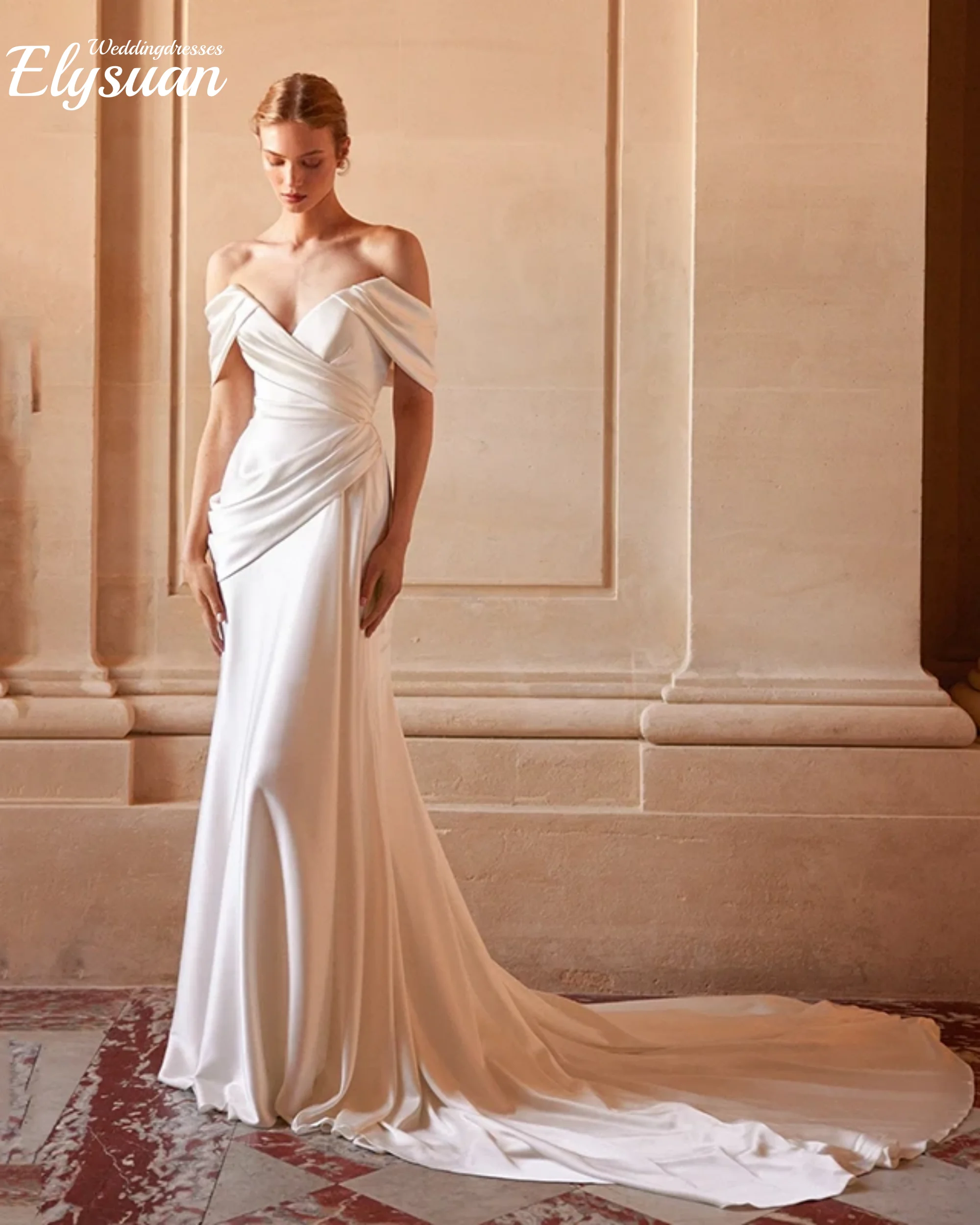 Customized  Princess Mermaid Wedding Dresses Sweetheart Sweep Train Backless Bridal Dress Wedding Ball Prom Gowns