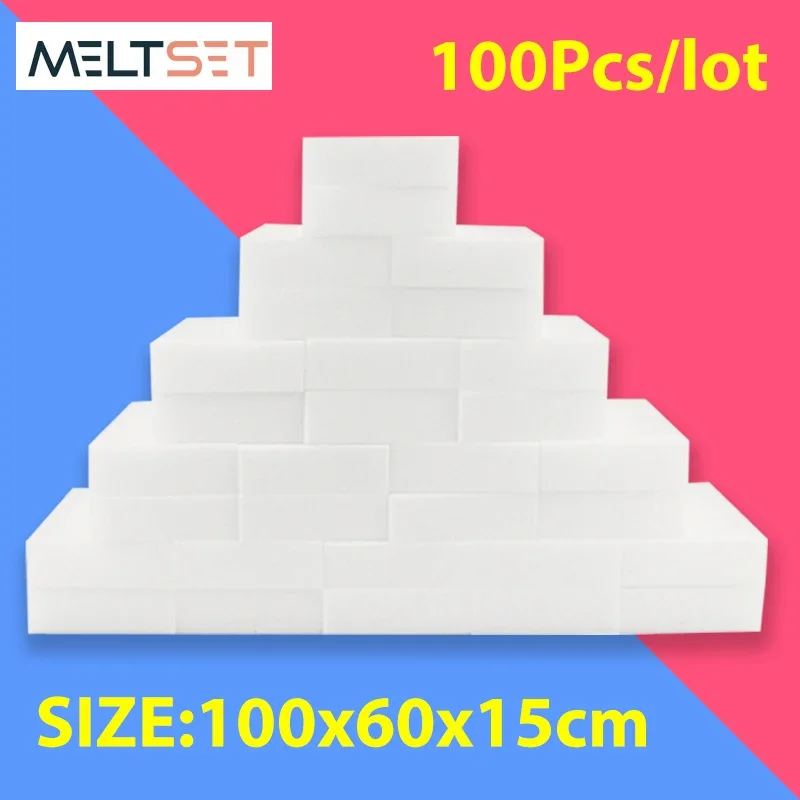 100Pcs/lot Melamine Sponge Cleaner Magic Sponge Eraser Reusable Cleaning Sponges for Dish Kitchen Bathroom Cleaner 100X60X15MM