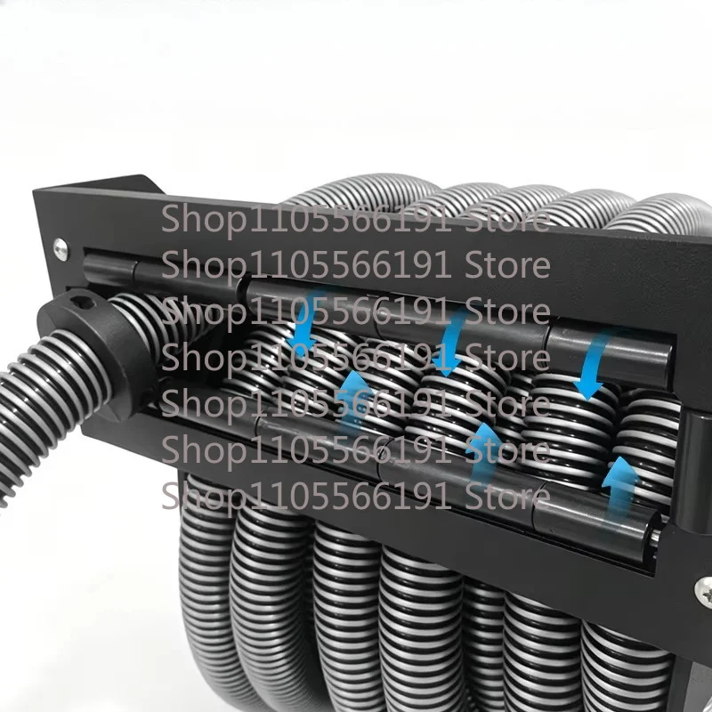 Vacuum Hose Reel with 30 Foot Extension Tube with Retractable Hose, 1-1/4 Wall Mounted Vacuum Replaceable Hose