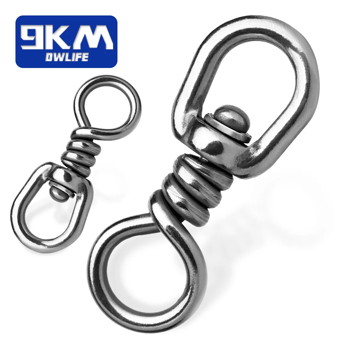 Big Game Tuna Saltwater Fishing Swivel 15~60Pcs Stainless Steel Fishing Swivels Lures Line Connector for Shark&Swordfish&Tuna