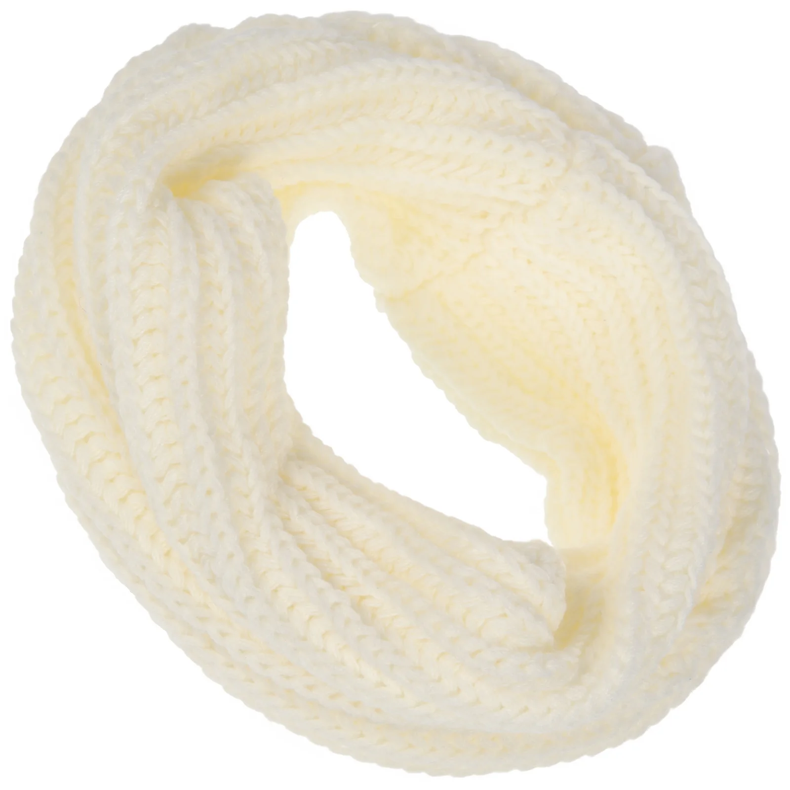 

Winter Warm One Circle Knit Wool Blend Loop Scarf Shawl Thick Neckerchief White Fashion Stylish Gift Winter Scarf