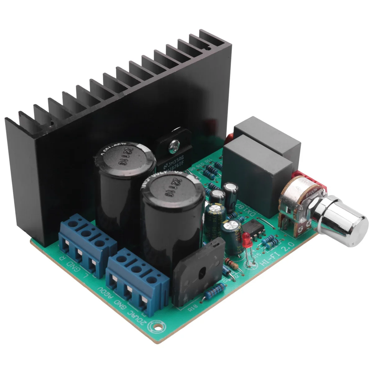 30W+30W LM1876 Stereo Audio Power 4558 Amplifier Board 2.0 Stereo Class AB Home Theater AMP Dual