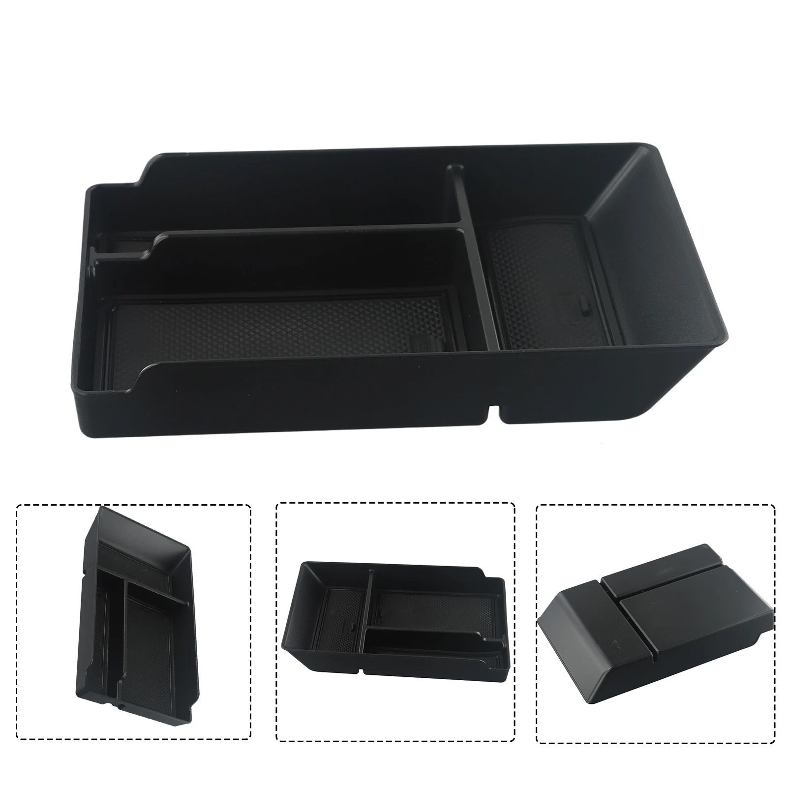 

Storage Box Organizer for Hyundai For IONIQ 5 2021+ Armrest ABS Tray with Heat Resistant Mats for Day to Day Items