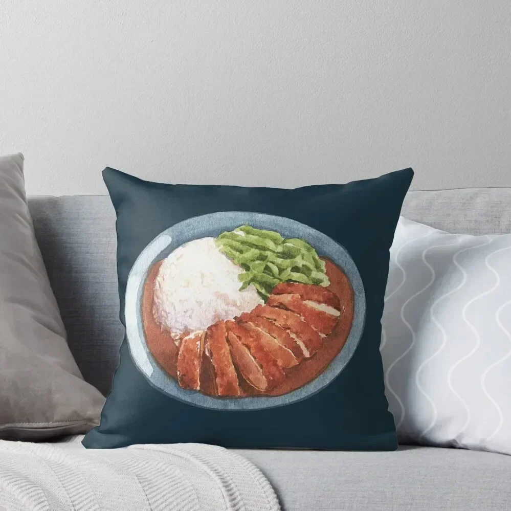 

Japanese Chicken Katsu Curry Throw Pillow Pillowcases For Pillows Cushion Cover Luxury bed pillows pillow