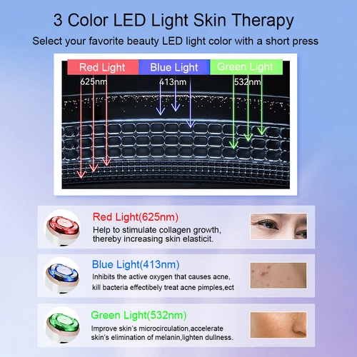 Imagen 2 del producto Hifu-masajeador Facial para el rejuvenecimiento de la piel, máquina Mini de estiramiento Facial, microcorriente EMS, antienvejecimiento