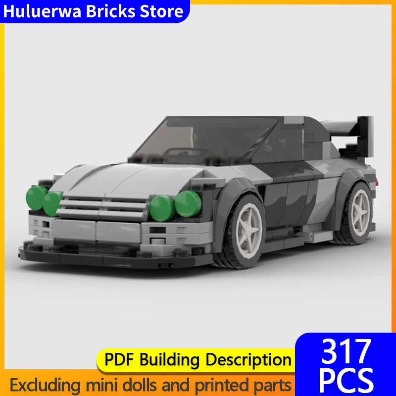 

Модель городской автомобиль MOC, строительные кирпичи AU V8, супергоночный автомобиль, модульная технология, детские праздничные подарки, сборка игрушек, костюм