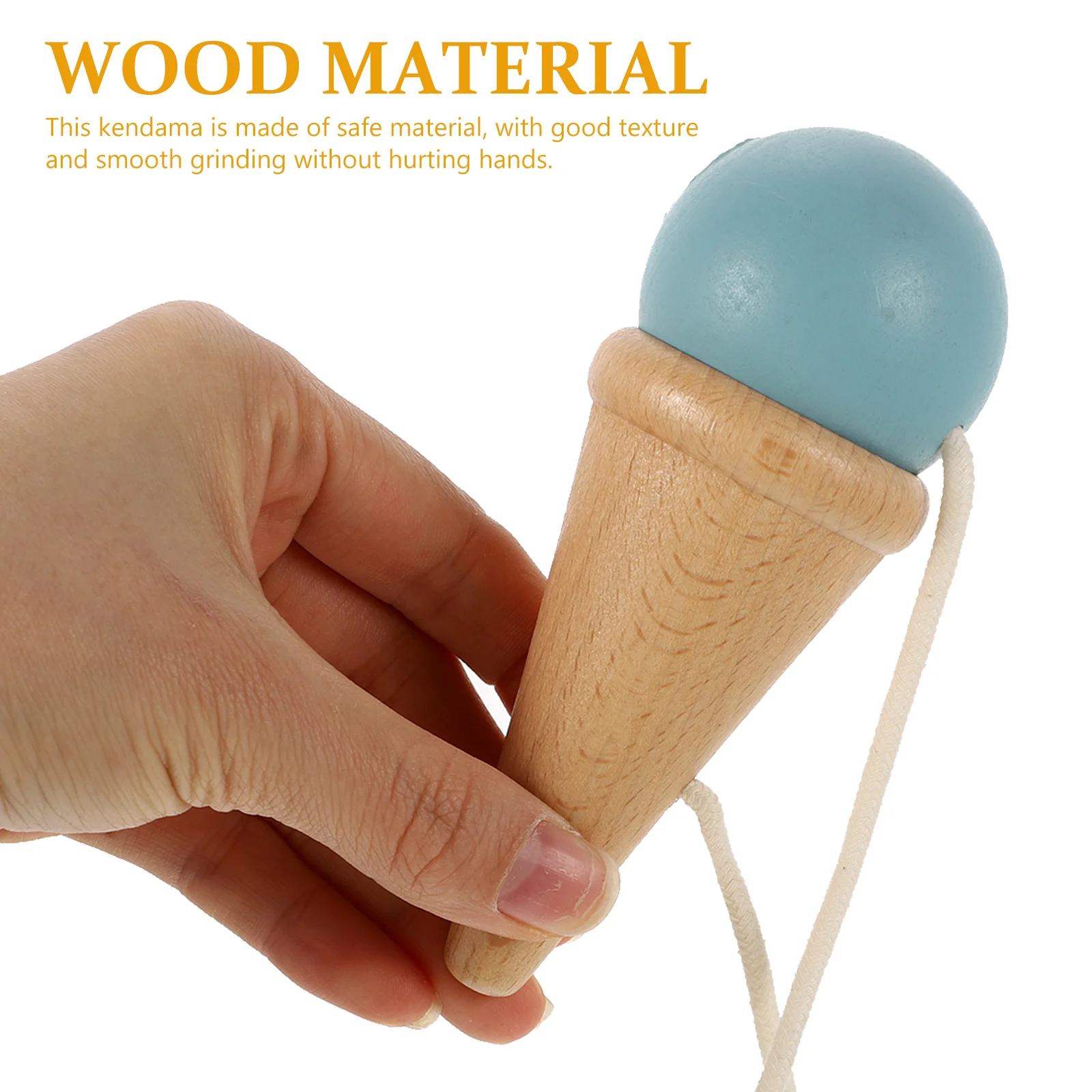 

Children's Toys Skill Ball Wood Kendama Supply Indoor Hand Interesting Wear-resistant Kids Blue Coordination Exercise Travel