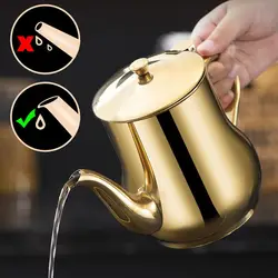 Gold Stainless steel Filter Oil Pot Stainless Steel Household Leak-proof Wine Pot Pouring Oil Bottle Seasoning Tank Kitchen Tool