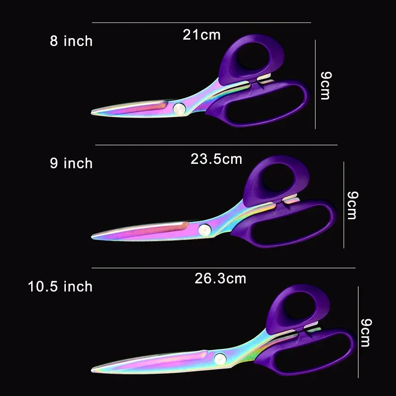 Professional Sewing Scissors for DIY Fabric 8/9/10inch Stainless Steel Tailor Scissor Sewing Tools Clothing Cutter Shears