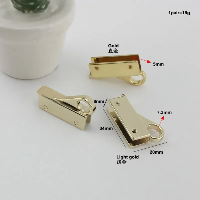 5-20pairs 5 colors DIY hardware accessories luggage on both sides of the screw D buckle bag of the package chain metal edge clip