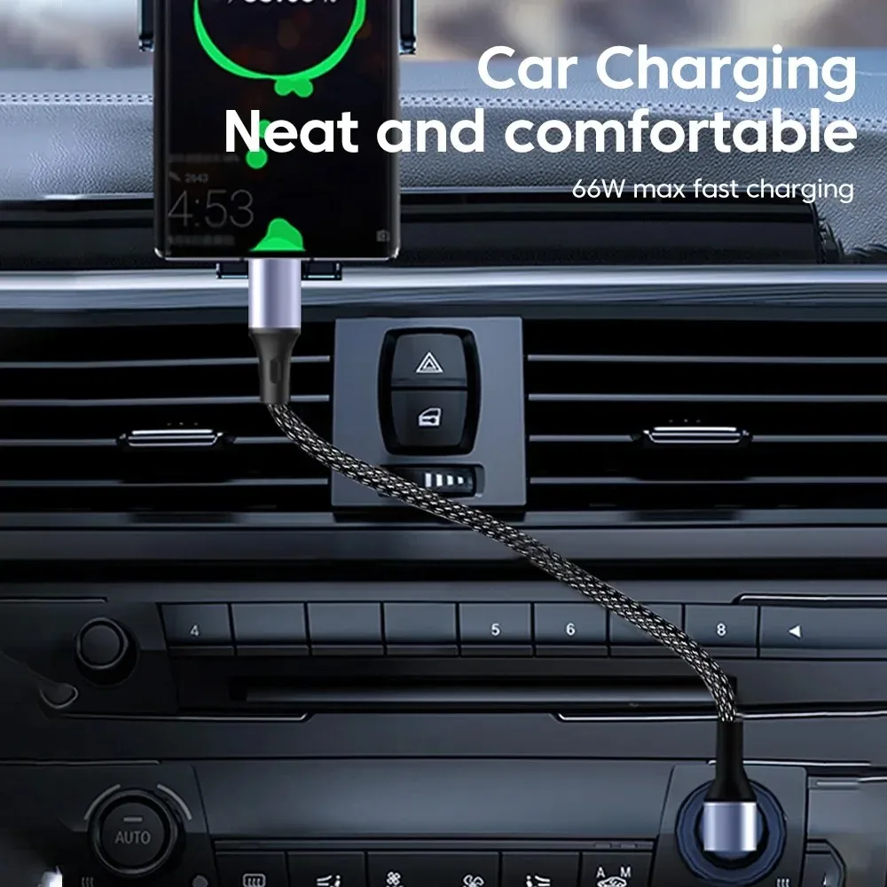 15CM/30CM Short Elbow USB C Cable 66W USB A To Type C Fast Charging Cable for iphone 15 16 Huawei Samsung Xiaomi Power Bank Cord image 2
