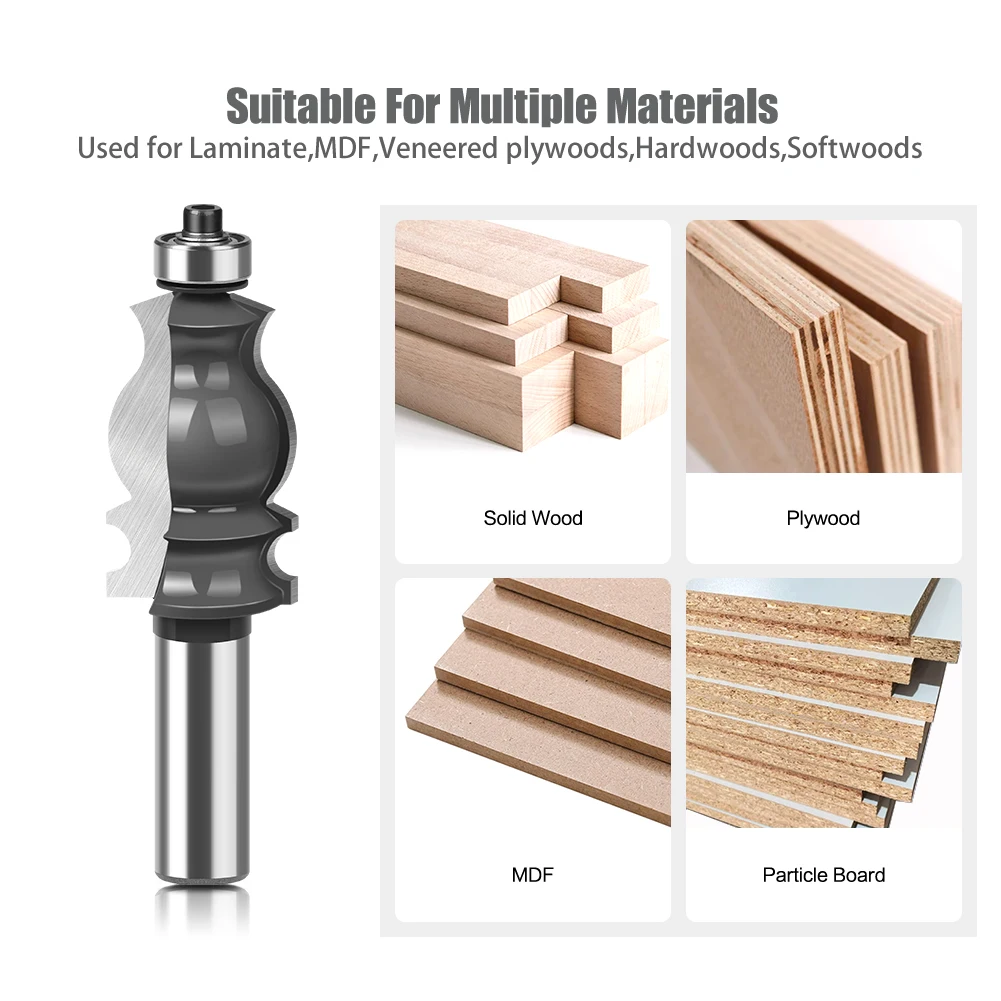 1PC Architectural Molding Router Bit - 1/2\