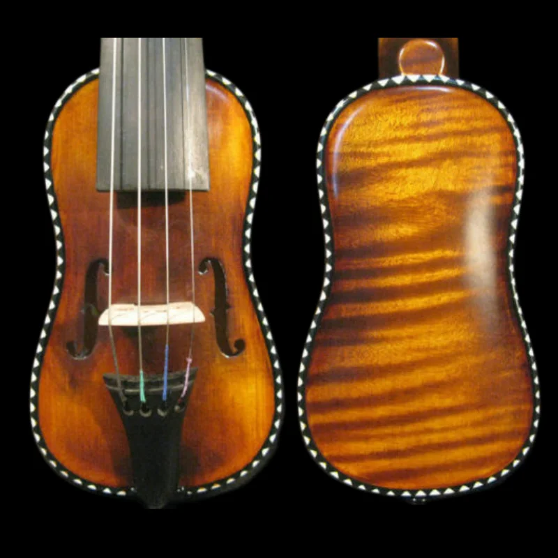 

Baroque style SONG brand Pochette violin 5 5/8",rare great inlaid purfle #4058