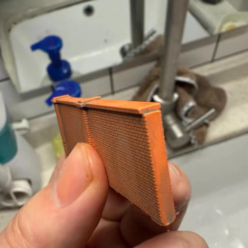 N 스케일 미니어처 석고 벽돌 벽 시뮬레이션 모델 빨간 울타리 건축용 인형집 정원 액세서리 1개