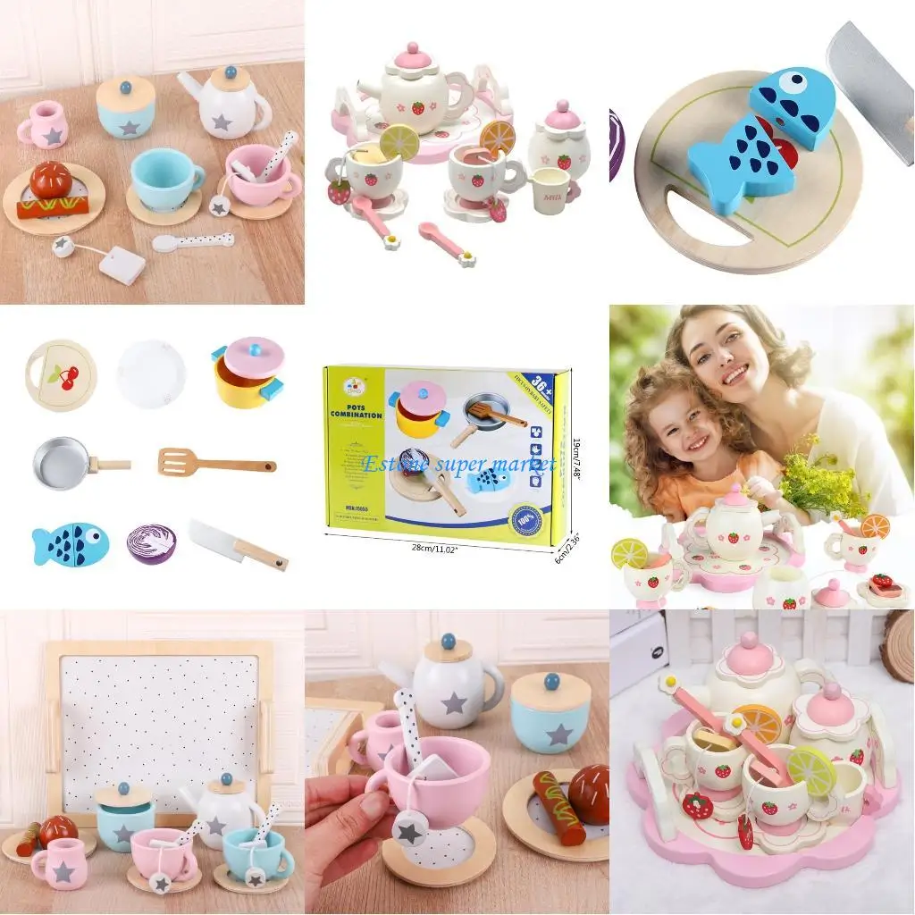 090B ティーパーティーセット 子供用キッチン用品プレイセット ごっこおもちゃ 男の子 女の子 対象年齢 3-6歳