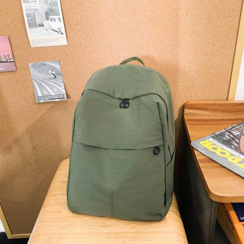 Zipper Solid Color Nylon Backpacks on Sale Casual Commuting School Bags 2025 High Quality Large Capacity Bags for Women