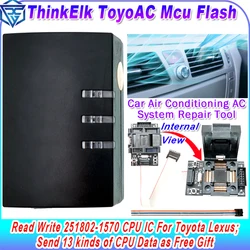 ThinkElk ToyoAC Mcu Flash Read Write 251802-1570 CPU IC Programmer for Toyota Lexus Car Air Conditioning AC System Repair Tool