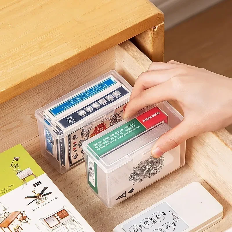 صندوق بطاقات اللعب، علبة سطح شفافة، يمكن وضع صورتين لعبة البوكر (بدون بطاقات) عيد الميلاد، الهالوين، جزء هدية عيد الشكر