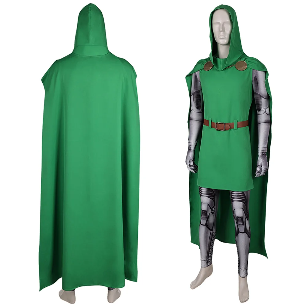 Movie Fantastic Cosplay 4 Doctor Cos Doom Roleplay Costume Jumpsuit Cloak Belt Outfits Disguise Halloween Play Role Play Suit