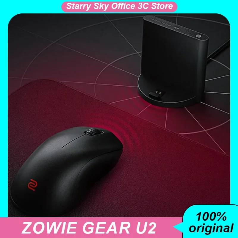 ZOWIE GEAR U2 Wireless Mouse Symmetrical hand shape USB 2.4G dual mode PAW3395 Sensor Laptop Game mouse computer accessories