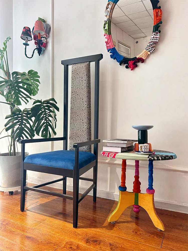 كرسي Taishi الصيني الجديد، كرسي الترفيه المدخل الصيني الحديث، كرسي طعام الملكة عالي الظهر #4