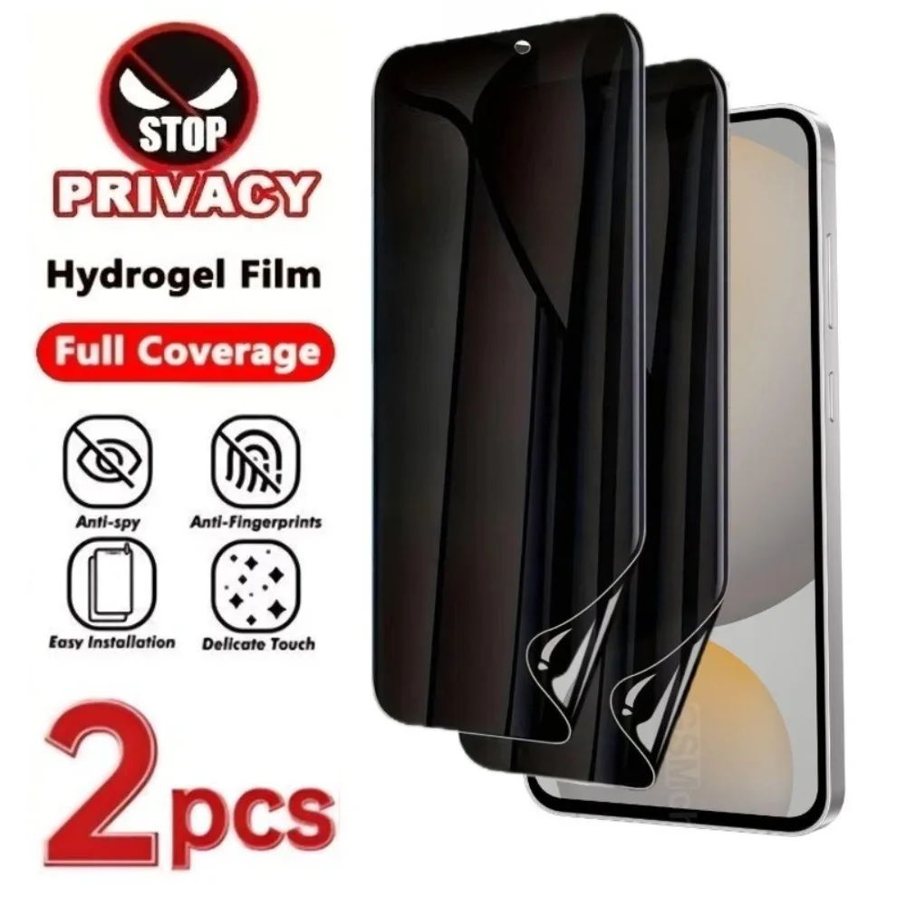 2Pcs Privacy Hydrogel Film for Samsung Galaxy S25 S24 S23 Ultra S22 S21 S20 Plus S24 FE Note 20 10 Full Cover Screen Protector