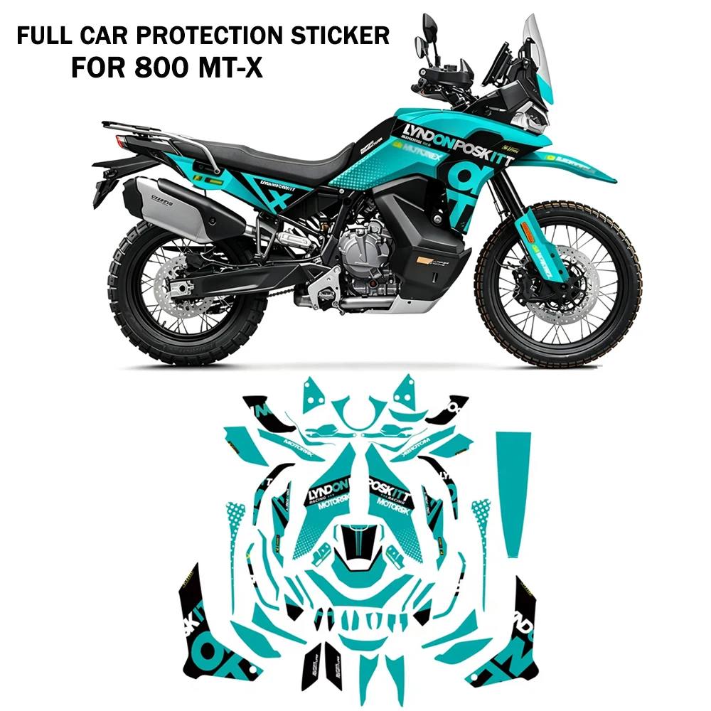 For CFMOTO 800MT-X 800MTX New Motorcycle Accessories Full Car Flower Version Waterproof Sticker Decoration Decals Pattern kit